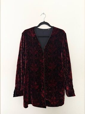 🥀 vintage 90’s gothic velvet cardigan